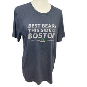 Asgrow Mens Large Best Beans This Side of Boston Short Sleeve Crew Neck Tee